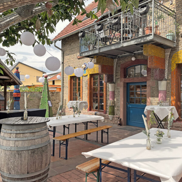 Terrasse Eventlocation Faselstall